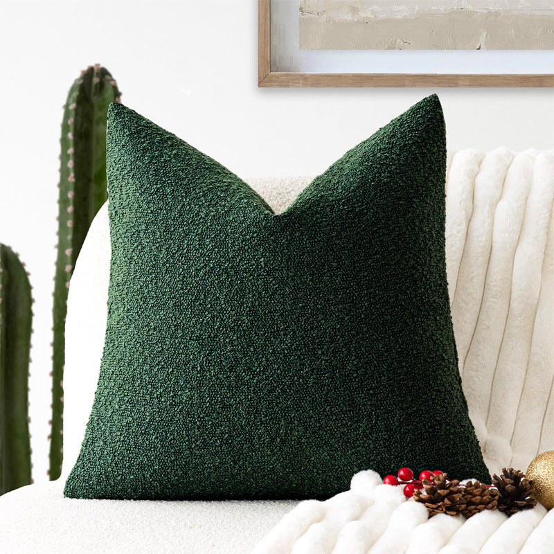 Decorative Textured Bouclé Throw Pillow Cover – Soft, Cozy Accent Cushion Case for Sofa, Bed, or Chair