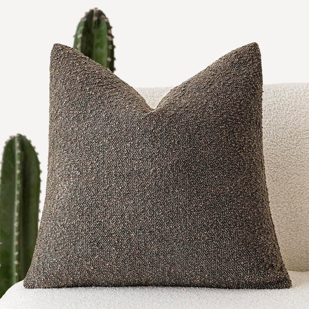 Decorative Textured Bouclé Throw Pillow Cover – Soft, Cozy Accent Cushion Case for Sofa, Bed, or Chair