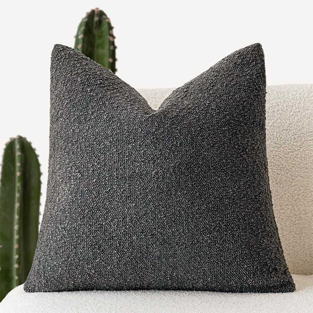 Decorative Textured Bouclé Throw Pillow Cover – Soft, Cozy Accent Cushion Case for Sofa, Bed, or Chair