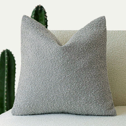 Decorative Textured Bouclé Throw Pillow Cover – Soft, Cozy Accent Cushion Case for Sofa, Bed, or Chair