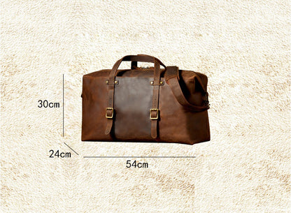 Men’s Leather Weekender Bag – Cowhide Travel Holdall