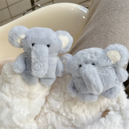 Close-up of the cute elephant AirPods® protective case, perfect for keeping earbuds safe at home or on the go.