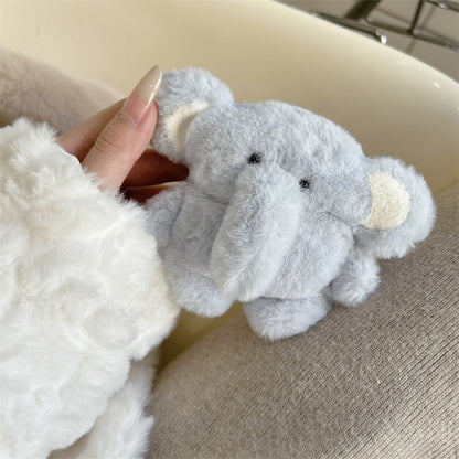 view of the cute baby elephant AirPods® protective case, showcasing detailed design.