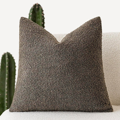 Decorative Textured Bouclé Throw Pillow Cover – Soft, Cozy Accent Cushion Case for Sofa, Bed, or Chair