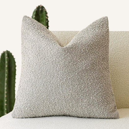 Decorative Textured Bouclé Throw Pillow Cover – Soft, Cozy Accent Cushion Case for Sofa, Bed, or Chair