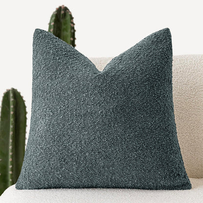 Decorative Textured Bouclé Throw Pillow Cover – Soft, Cozy Accent Cushion Case for Sofa, Bed, or Chair