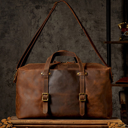 Men’s Leather Weekender Bag – Cowhide Travel Holdall