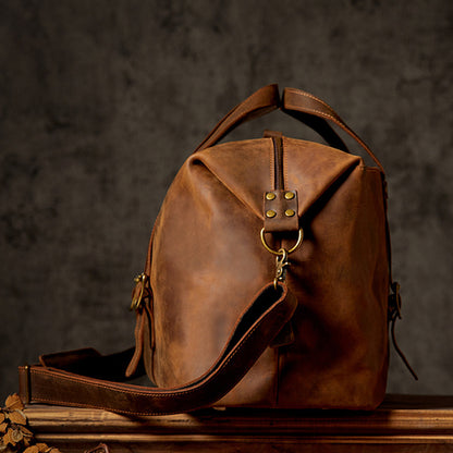 Men’s Leather Weekender Bag – Cowhide Travel Holdall